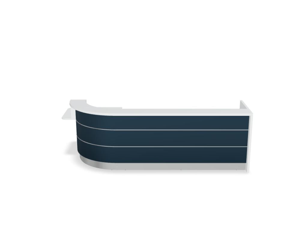 Valde LAV1441L - modulare Empfangstheke in Weiss Pastell präsentiert im Onlineshop von KAQTU Design AG. Empfangsdesk ist von Mdd
