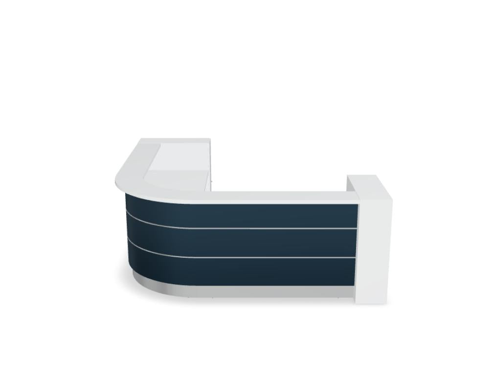 Valde LAV150L - modulare Empfangstheke in Weiss Pastell präsentiert im Onlineshop von KAQTU Design AG. Empfangsdesk ist von Mdd