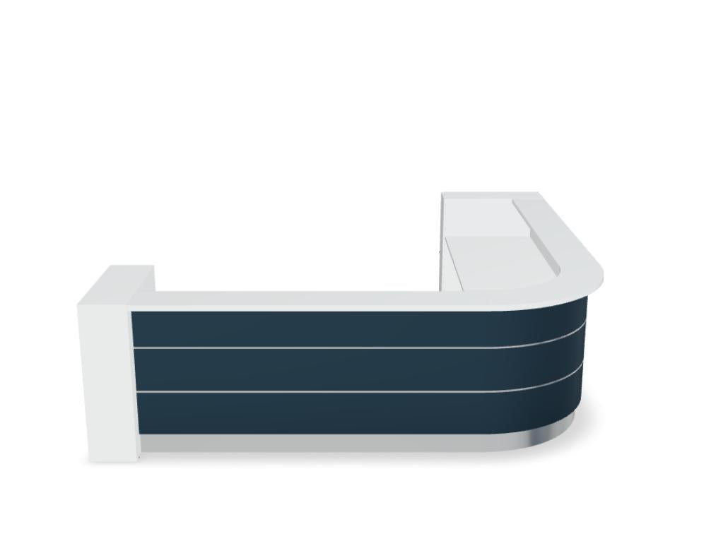 Valde LAV154L - modulare Empfangstheke in Weiss Pastell präsentiert im Onlineshop von KAQTU Design AG. Empfangsdesk ist von Mdd