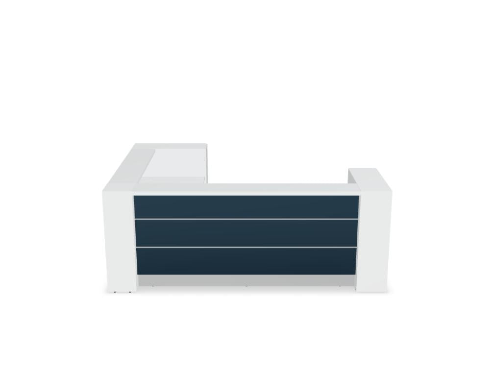 Valde LAV17L - modulare Empfangstheke in Weiss Pastell präsentiert im Onlineshop von KAQTU Design AG. Empfangsdesk ist von Mdd