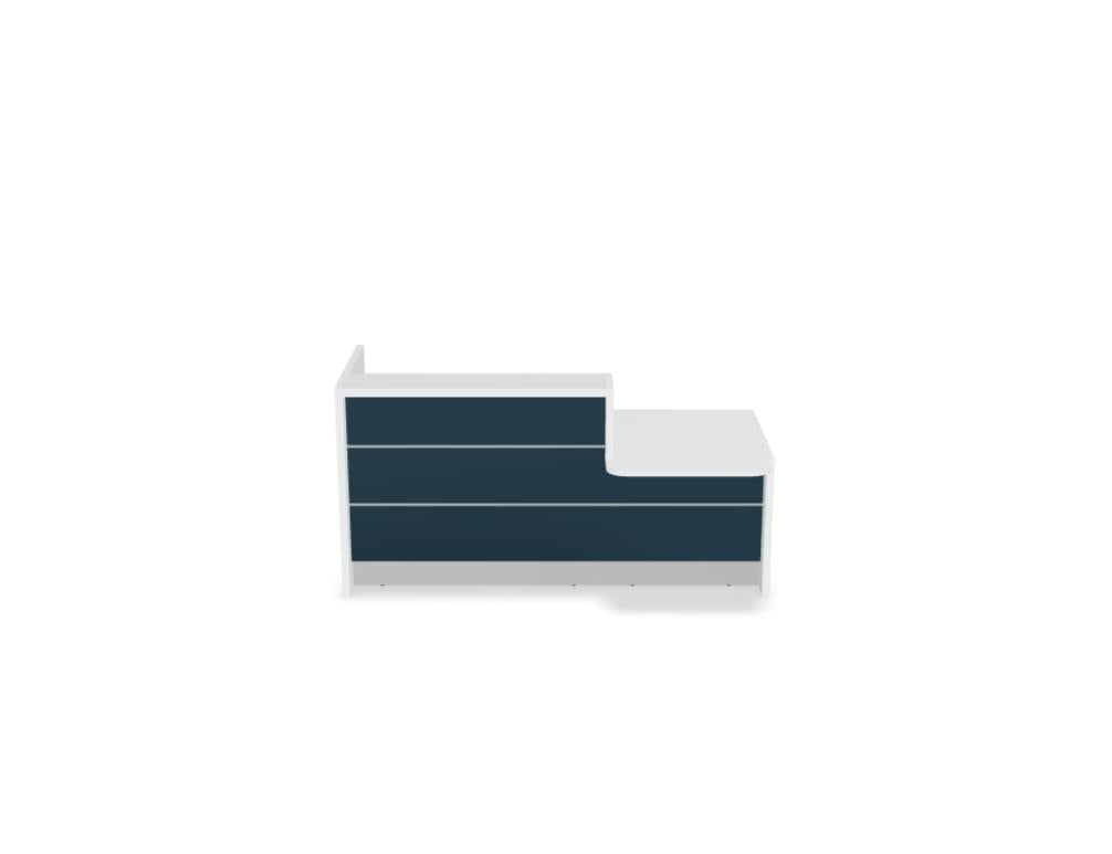 Valde LAV191L - modulare Empfangstheke in Weiss Pastell präsentiert im Onlineshop von KAQTU Design AG. Empfangsdesk ist von Mdd