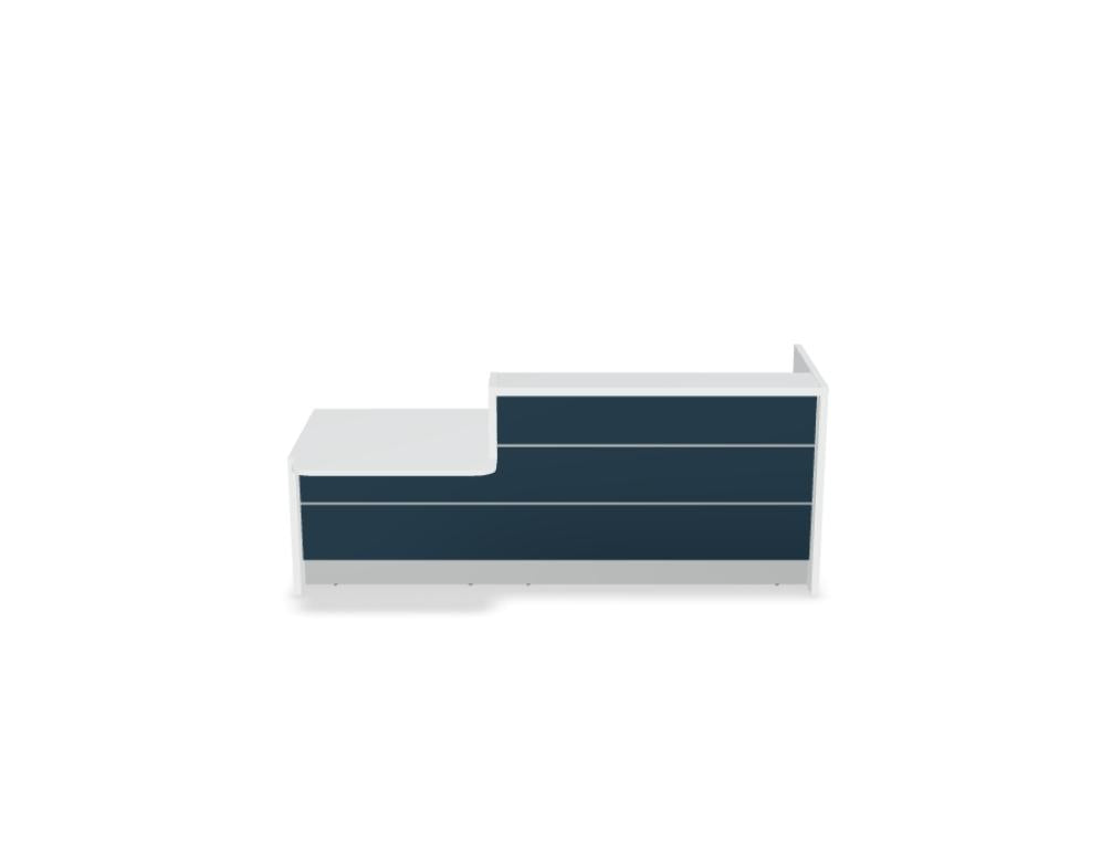 Valde LAV22L - modulare Empfangstheke in Weiss Pastell präsentiert im Onlineshop von KAQTU Design AG. Empfangsdesk ist von Mdd