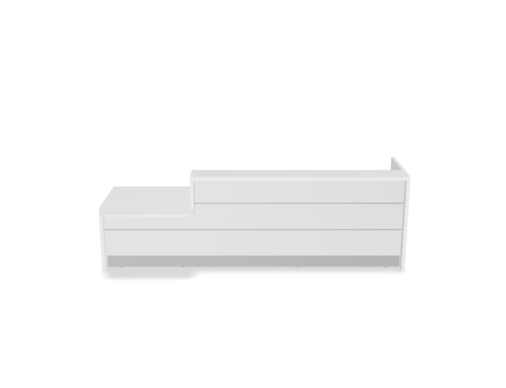 Valde LAV24L - modulare Empfangstheke in Weiss Pastell präsentiert im Onlineshop von KAQTU Design AG. Empfangsdesk ist von Mdd