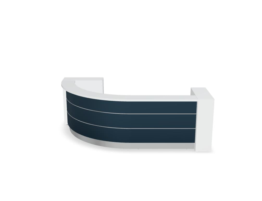 Valde LAV56L - modulare Empfangstheke in Weiss Pastell präsentiert im Onlineshop von KAQTU Design AG. Empfangsdesk ist von Mdd