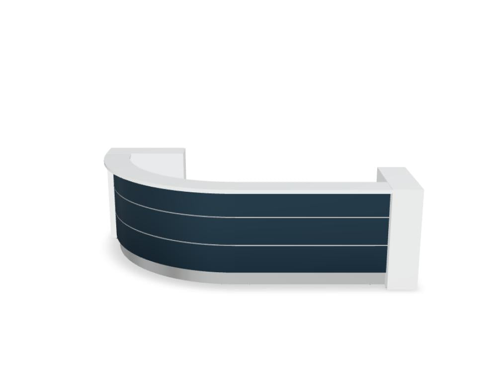 Valde LAV58L - modulare Empfangstheke in Weiss Pastell präsentiert im Onlineshop von KAQTU Design AG. Empfangsdesk ist von Mdd