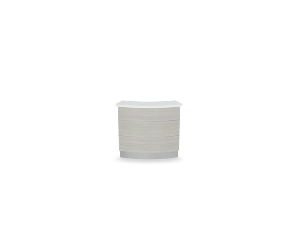 Valde LAV63L - modulare Empfangstheke in Weiss Pastell präsentiert im Onlineshop von KAQTU Design AG. Empfangsdesk ist von Mdd