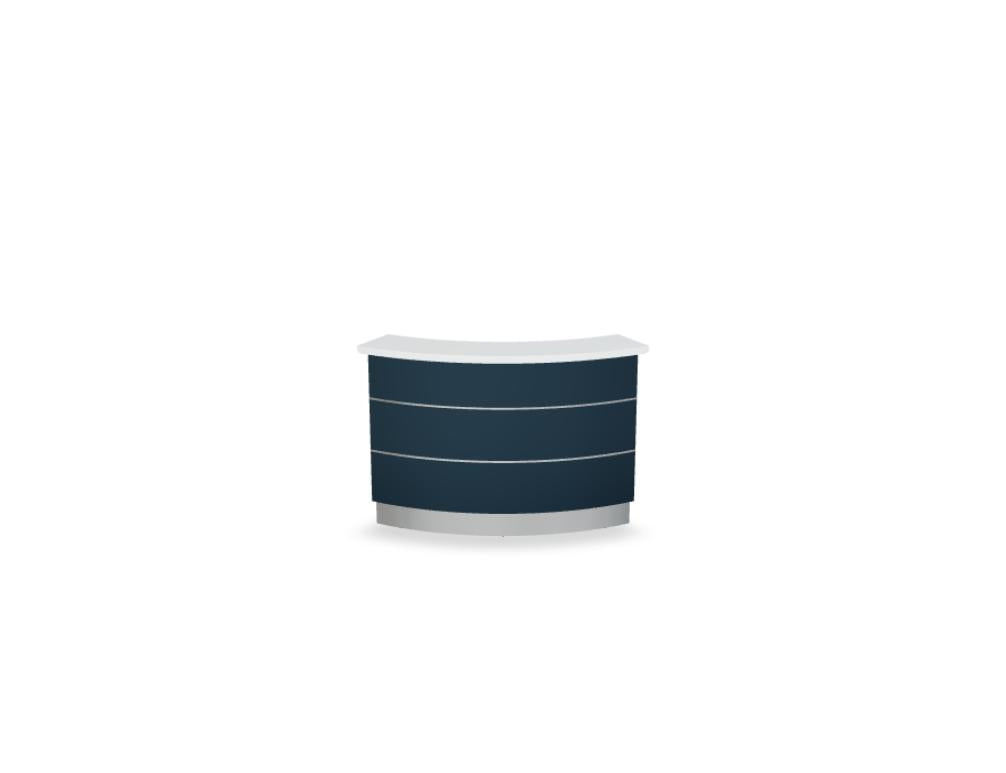 Valde LAV64L - modulare Empfangstheke in Weiss Pastell präsentiert im Onlineshop von KAQTU Design AG. Empfangsdesk ist von Mdd