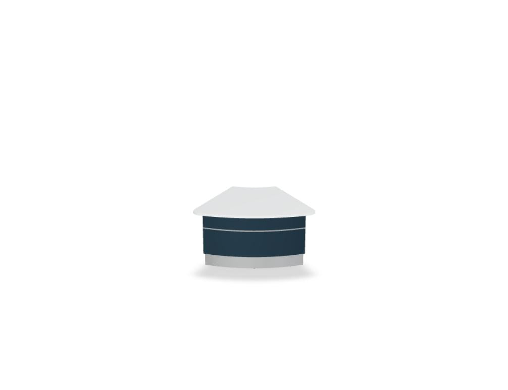 Valde LAV65L - modulare Empfangstheke in Weiss Pastell präsentiert im Onlineshop von KAQTU Design AG. Empfangsdesk ist von Mdd