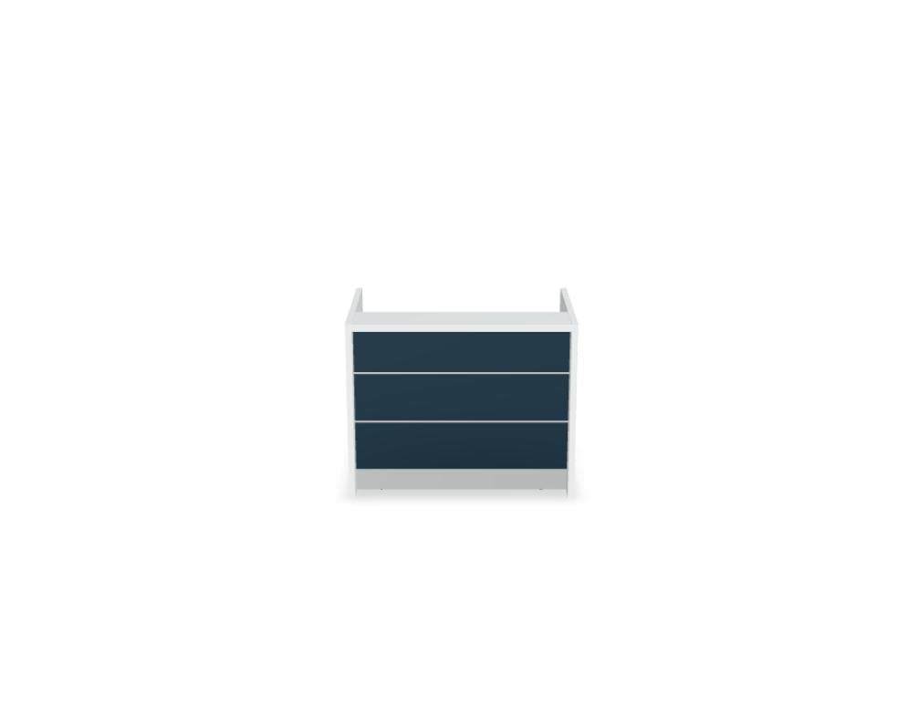 Valde LAV75L - modulare Empfangstheke in Weiss Pastell präsentiert im Onlineshop von KAQTU Design AG. Empfangsdesk ist von Mdd
