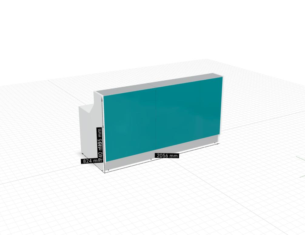 Linea LIN20 - modulare Empfangstheke in präsentiert im Onlineshop von KAQTU Design AG. Empfangsdesk ist von Mdd