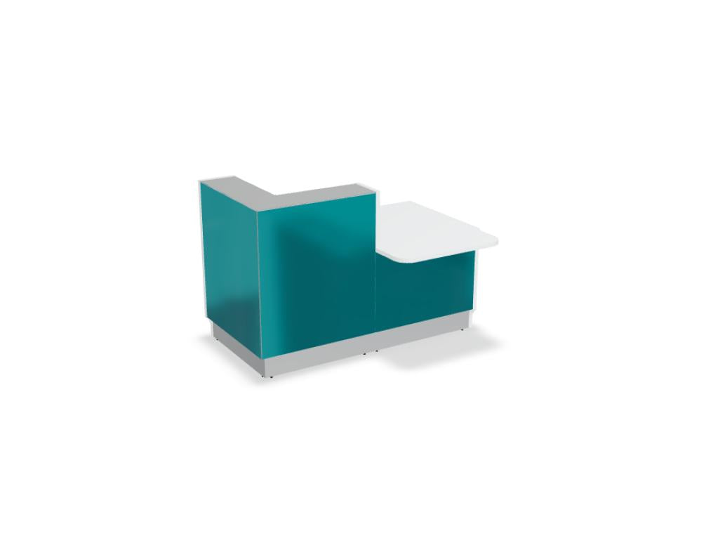 Linea LIN291L - modulare Empfangstheke in präsentiert im Onlineshop von KAQTU Design AG. Empfangsdesk ist von Mdd
