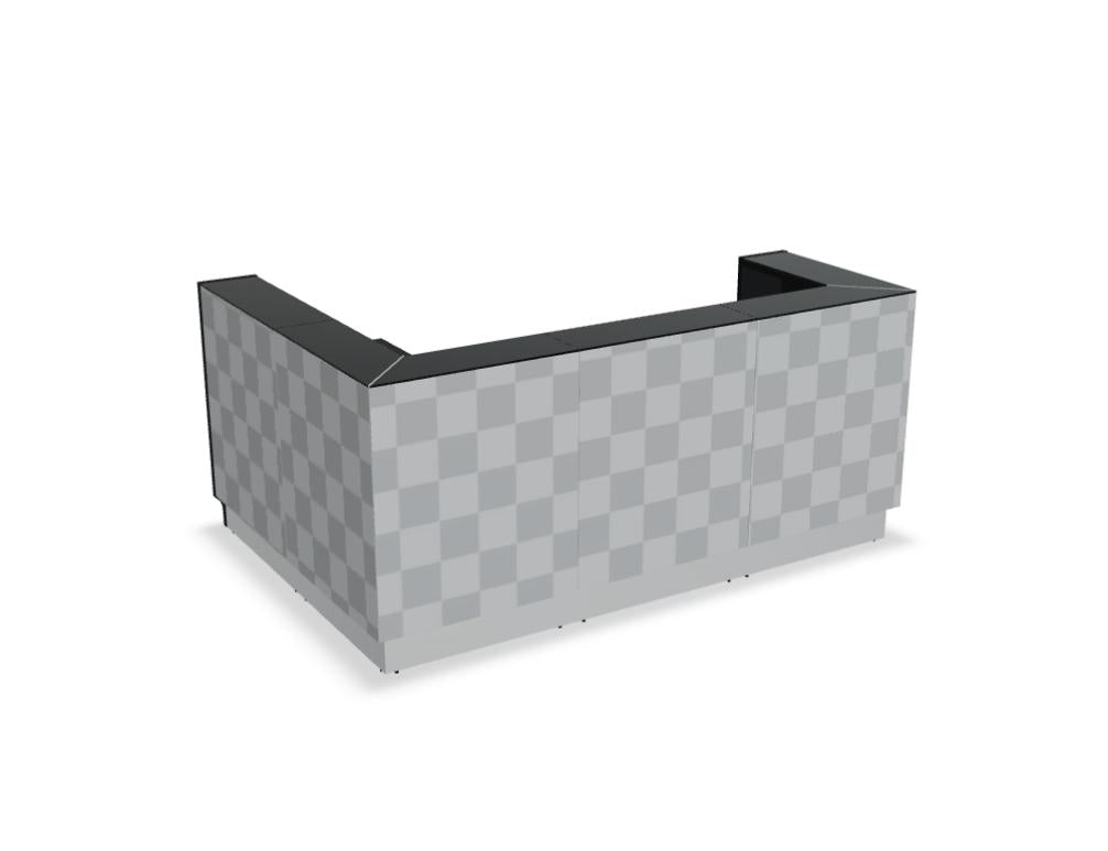 Linea LIN39P - modulare Empfangstheke in präsentiert im Onlineshop von KAQTU Design AG. Empfangsdesk ist von Mdd