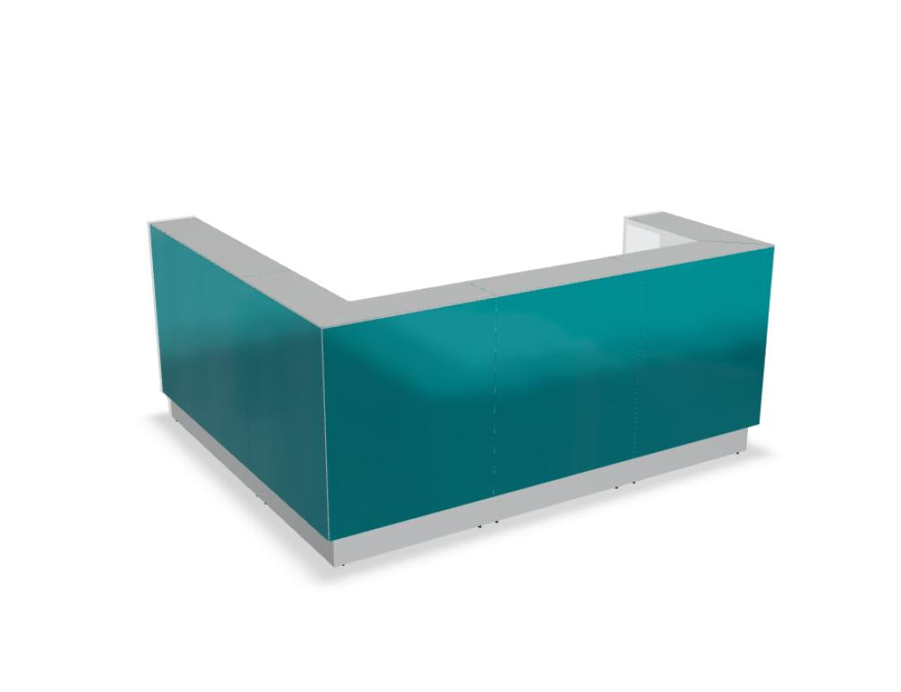 Linea LIN40P - modulare Empfangstheke in präsentiert im Onlineshop von KAQTU Design AG. Empfangsdesk ist von Mdd
