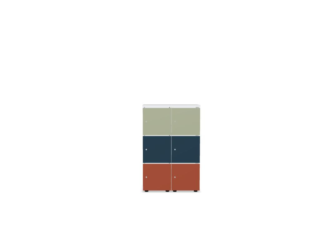 Locker Standard LOK03 - modulares aufbewahrungsystem in Weiss Pastell präsentiert im Onlineshop von KAQTU Design AG. Büroschrank ist von Mdd
