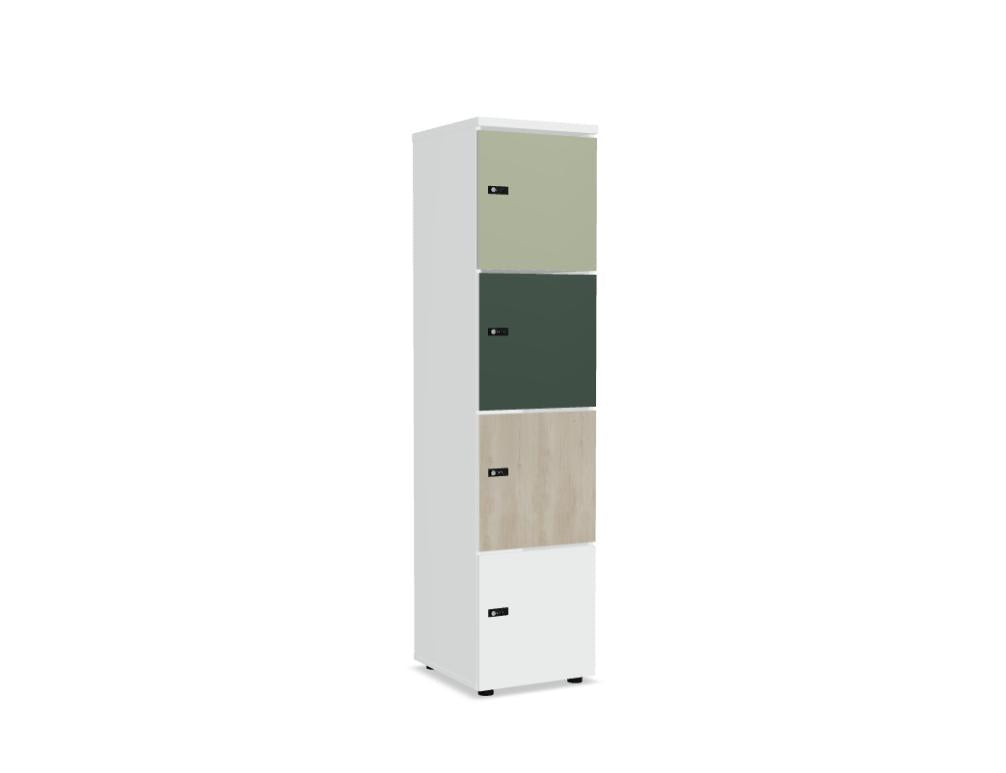 Locker Standard LOK40 - Schließfachschrank in Weiss Pastell präsentiert im Onlineshop von KAQTU Design AG. Büroschrank ist von Mdd