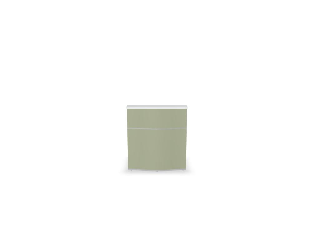 Wave LUV03 - Empfangstheke mit organischer Front in Weiss Pastell präsentiert im Onlineshop von KAQTU Design AG. Empfangsdesk ist von Mdd