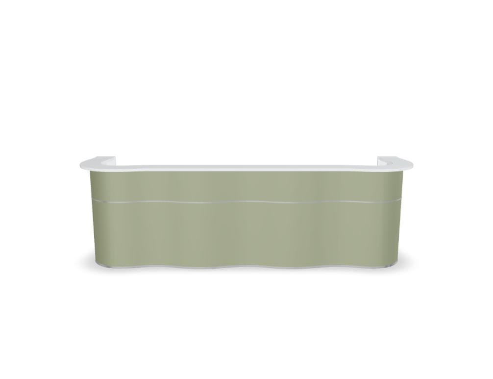Wave LUV24 - Empfangstheke mit organischer Front in Weiss Pastell präsentiert im Onlineshop von KAQTU Design AG. Empfangsdesk ist von Mdd