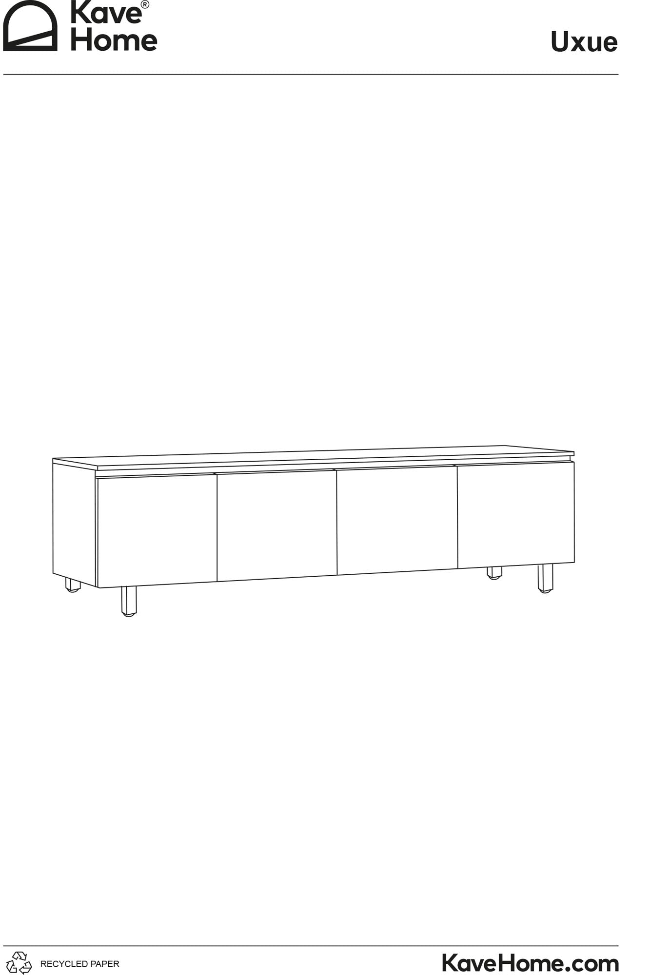 Stylisches 3-türiges TV-Möbel Uxue aus robustem Akazienholz mit elegantem gebleichten Finish. Ideal für zeitlose Einrichtung!