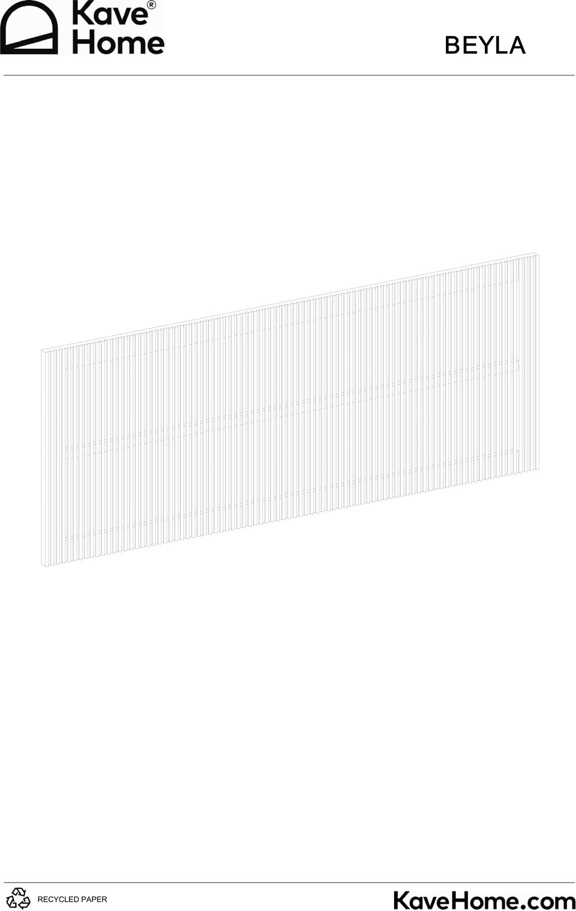 Bettkopfteil Beyla aus massivem Eschenholz für 180-cm-Betten FSC 100% in Natur präsentiert im Onlineshop von KAQTU Design AG. Zubehör Bett ist von Kave Home