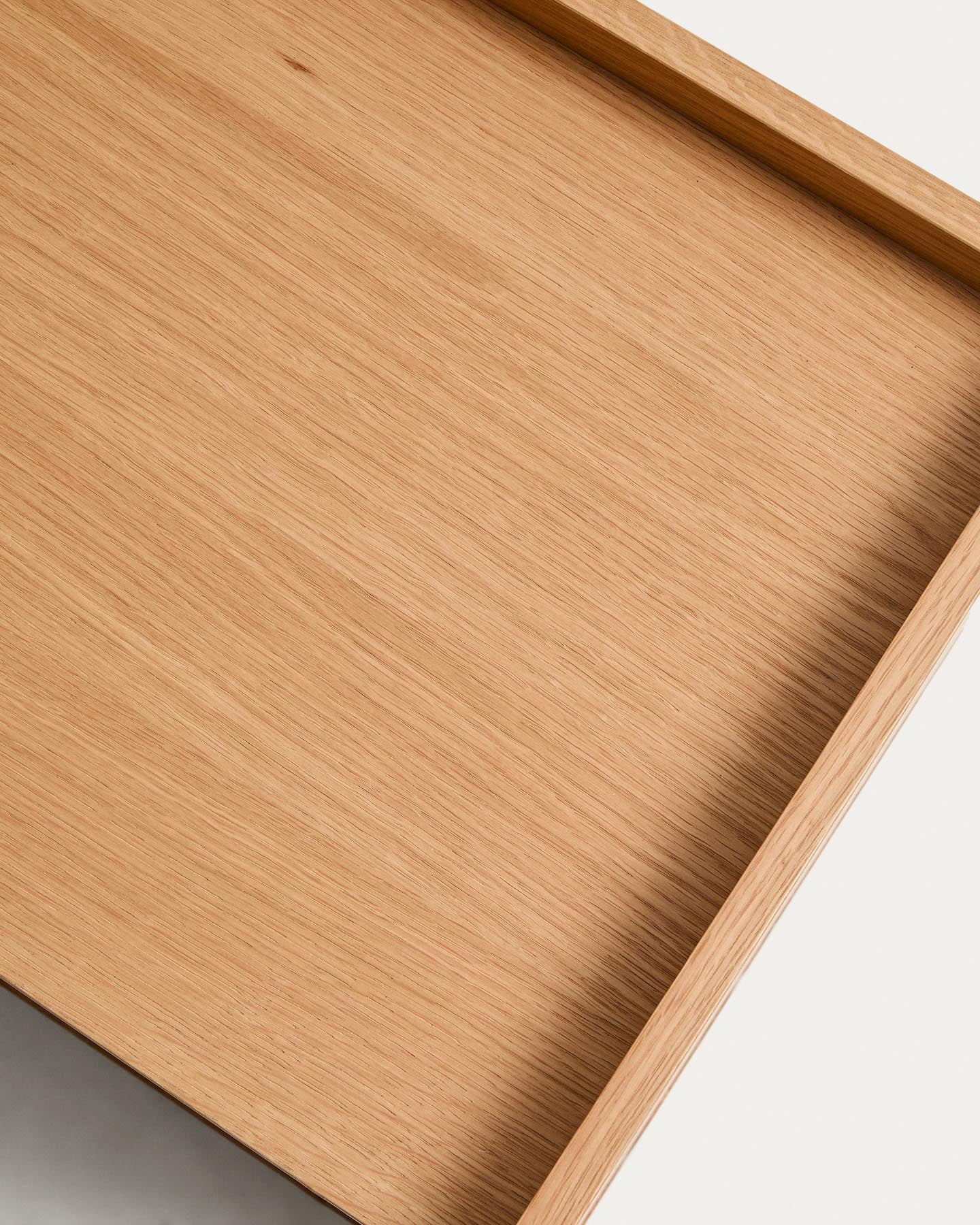 Nachttisch Onix 2 Schubladen aus Eichenfurnier Naturton-Finish 60 x 47 cm FSC Mix Credit in Natur präsentiert im Onlineshop von KAQTU Design AG. Nachttisch ist von Kave Home
