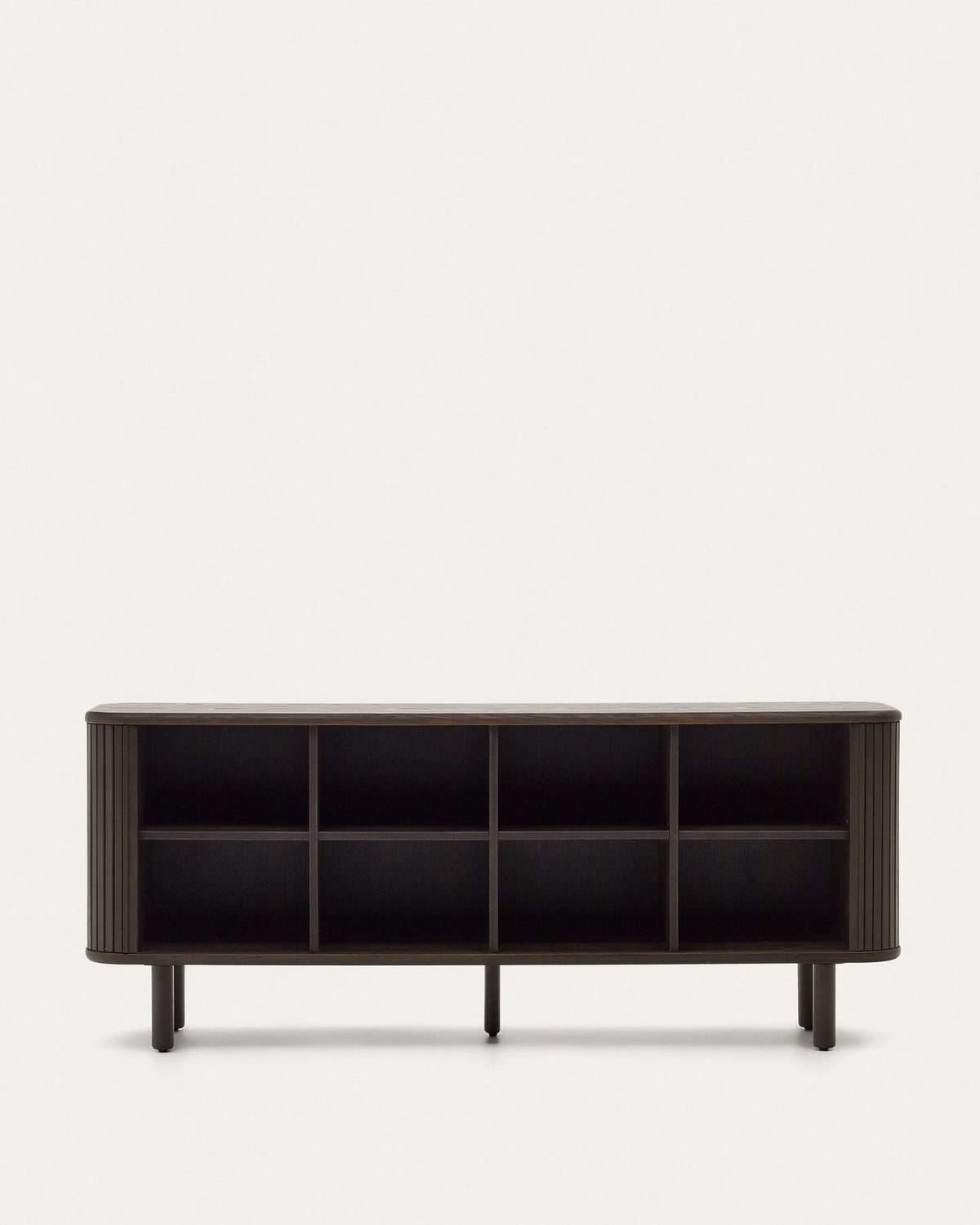 Mailen Sideboard 2 Türen aus Eschenfurnier mit dunklem Finish 180 x 75 cm in Schwarz präsentiert im Onlineshop von KAQTU Design AG. Sideboard ist von Kave Home