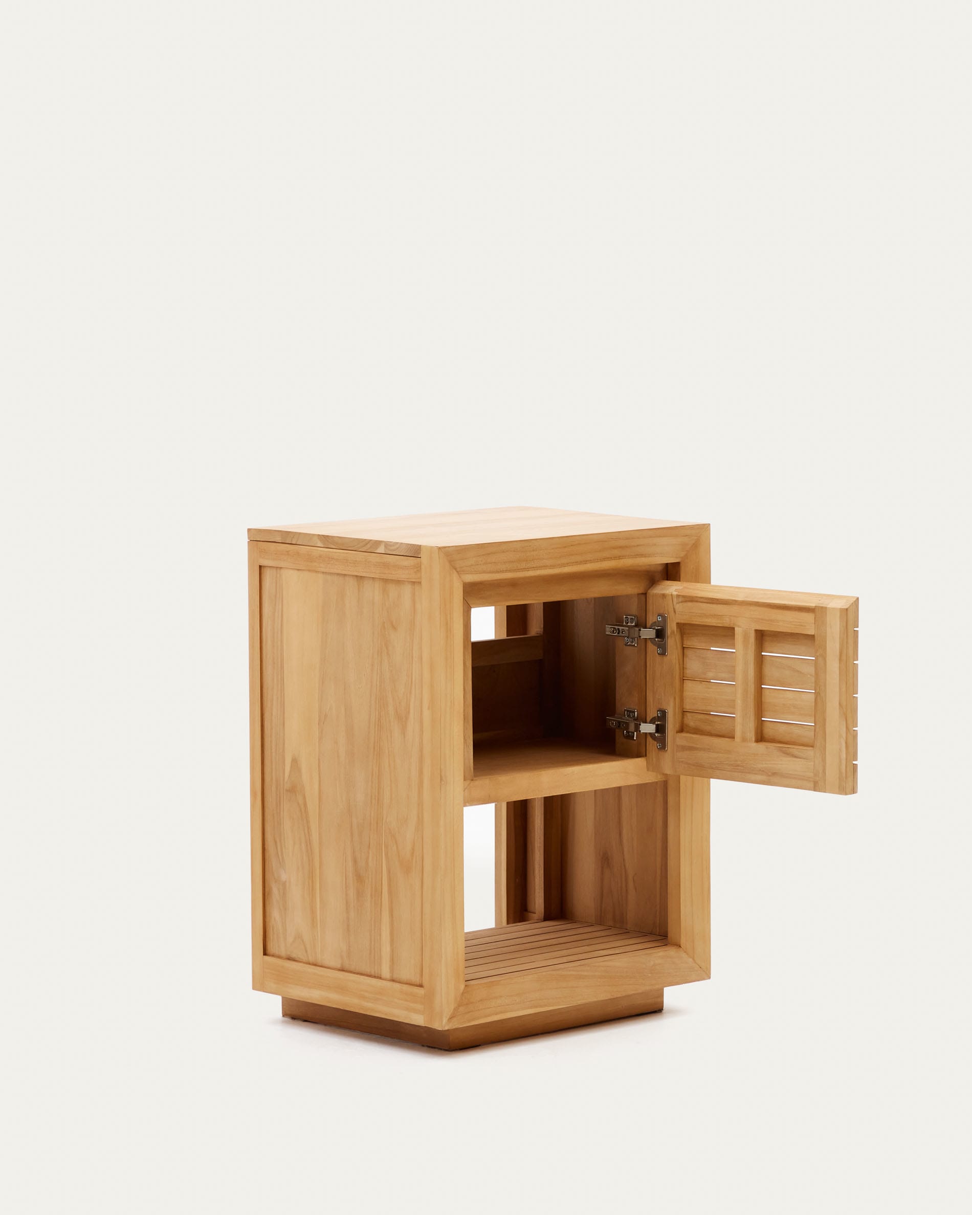 Massives Teakholz-Badmöbel von Kave Home, 60x45 cm, natürliches Finish, stilvoll und funktional für Ihr Badezimmer.