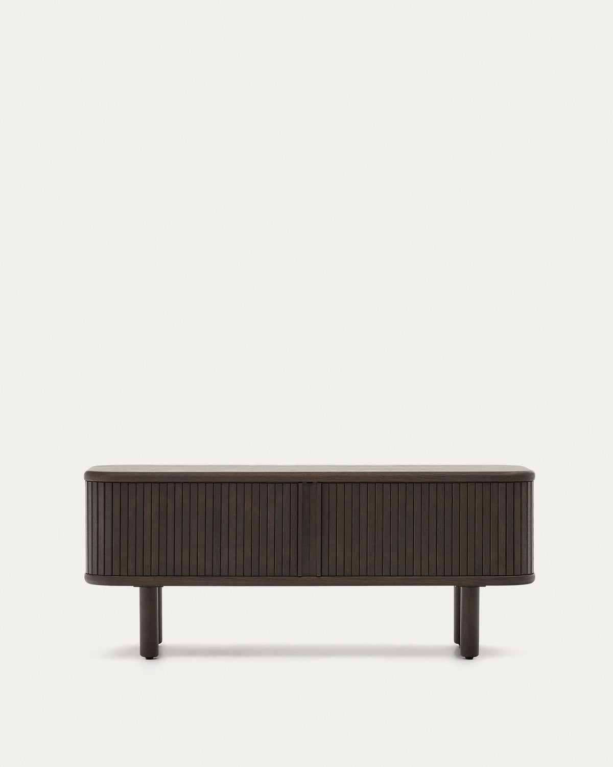 TV-Möbel Mailen 2 Türen in Eschenfurnier mit dunklem Finish 120 x 50 cm in Schwarz präsentiert im Onlineshop von KAQTU Design AG. TV-Möbel ist von Kave Home