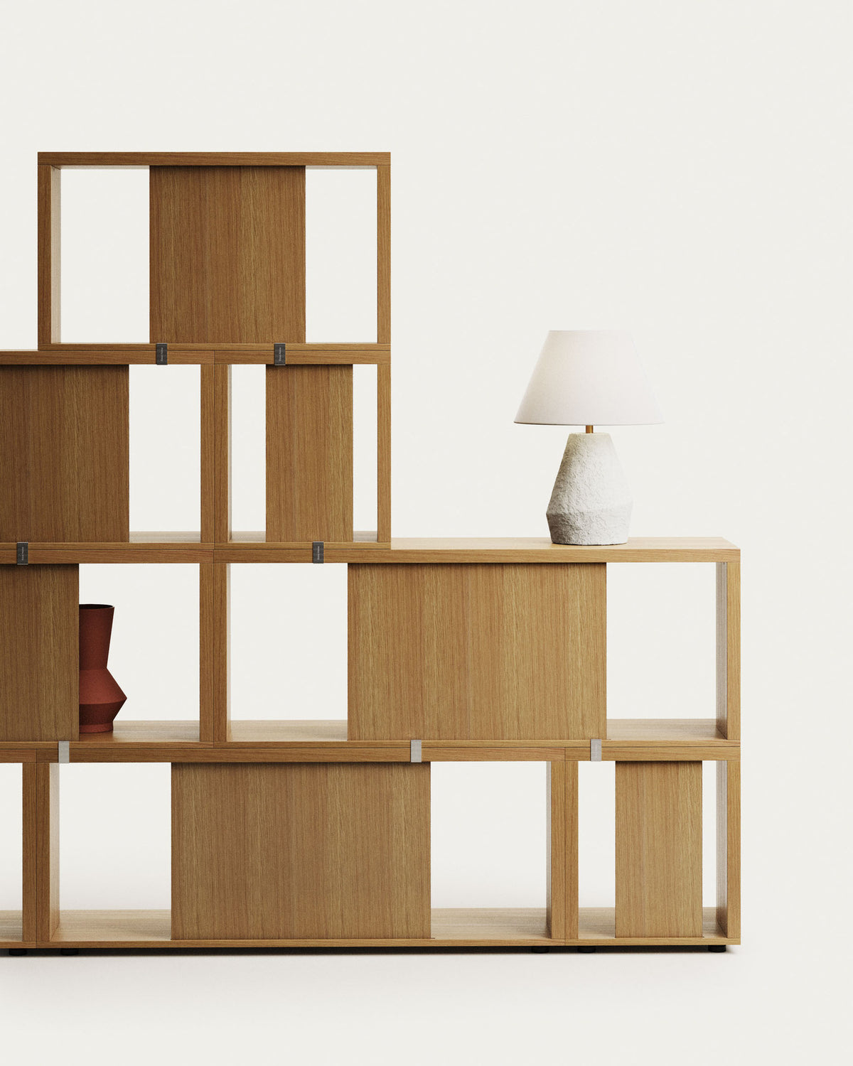 Litto kleines Regalmodul aus Eichenfurnier 34 x 38 cm in Natur präsentiert im Onlineshop von KAQTU Design AG. Regalsystem ist von Kave Home