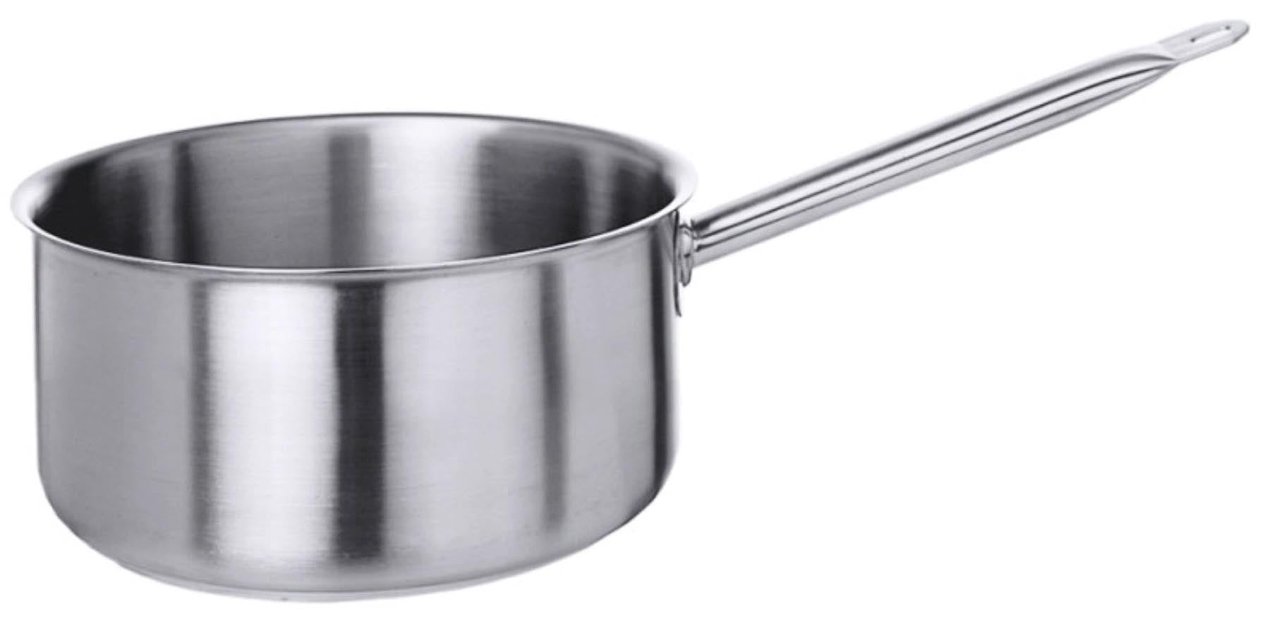 Stielkasserolle D14 cm 1L in Silber präsentiert im Onlineshop von KAQTU Design AG. Topf ist von Contacto