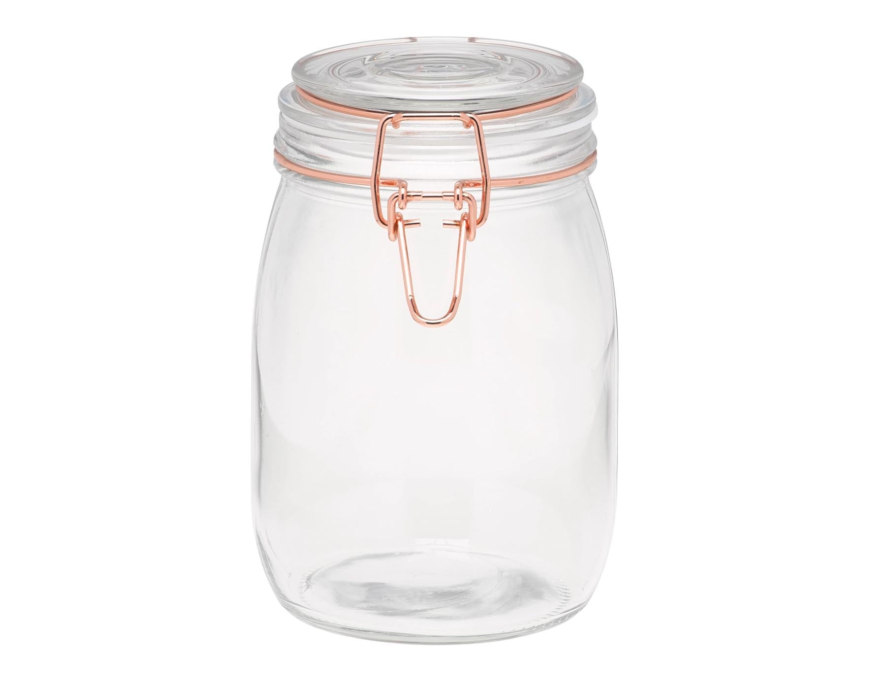 Aufbewahrungsglas mit Kupferverschluss 1000 ml in präsentiert im Onlineshop von KAQTU Design AG. Käsezubehör ist von Tala
