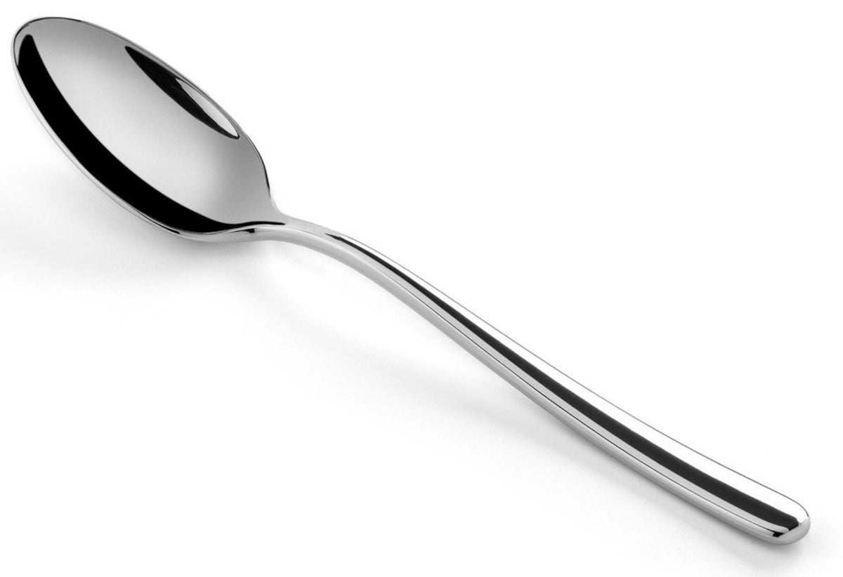 Courchevel Suppenlöffel edelstahl glänzend in Silber präsentiert im Onlineshop von KAQTU Design AG. Besteck ist von Revol