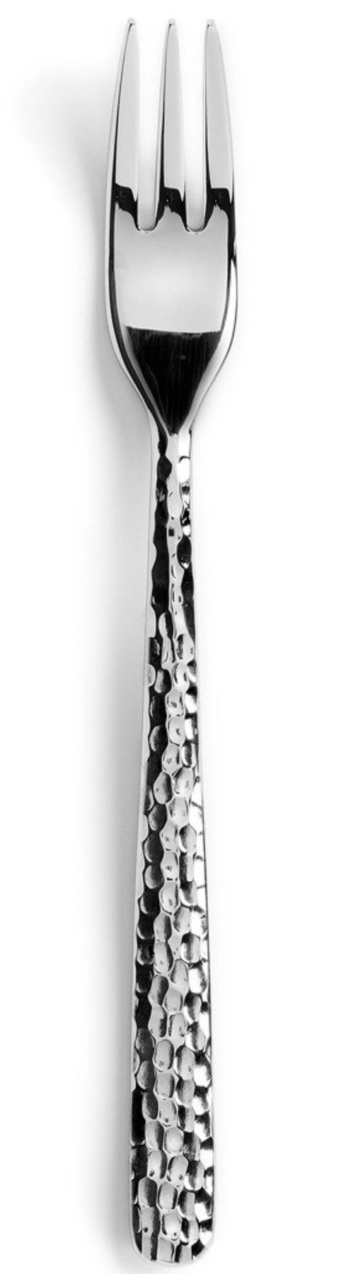 Courchevel Austern-/Cocktailgabel edelstahl martele in Silber präsentiert im Onlineshop von KAQTU Design AG. Besteck ist von Revol