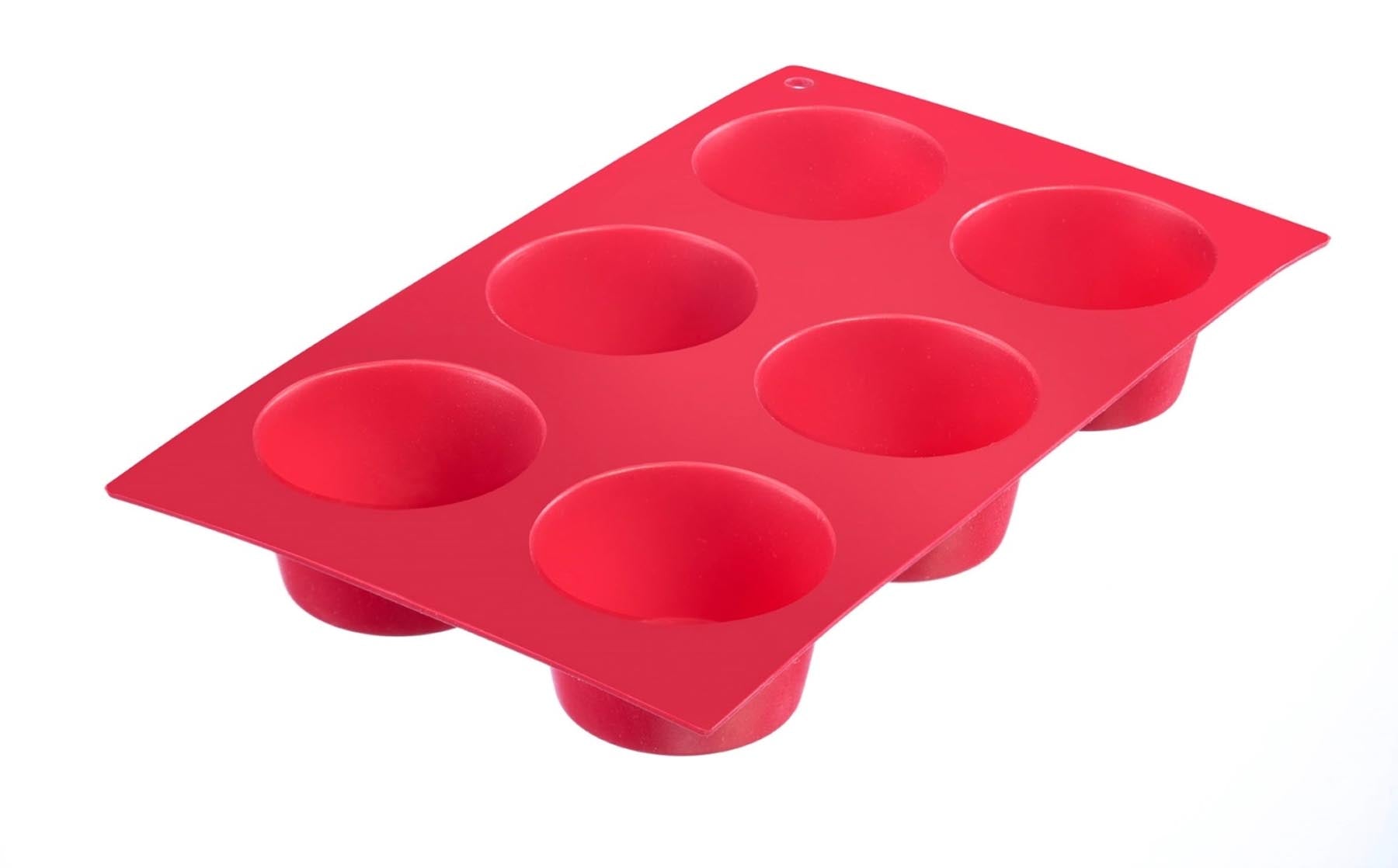 6er Muffinbackform Silikon, rot in Rot präsentiert im Onlineshop von KAQTU Design AG. Backform / Backblech ist von Westmark