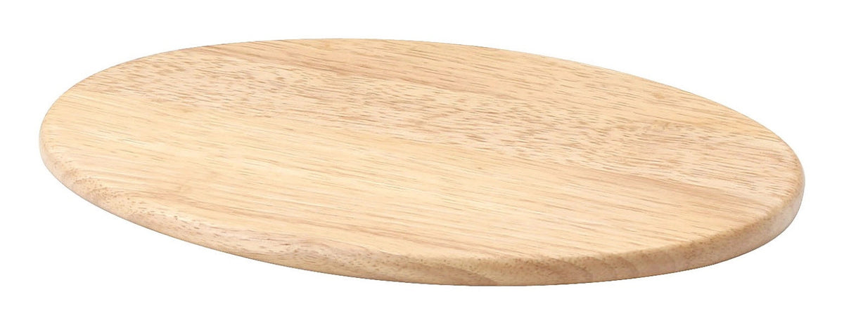 Gummibaum Schneidebrett oval in Braun präsentiert im Onlineshop von KAQTU Design AG. Schneidbrett ist von Continenta