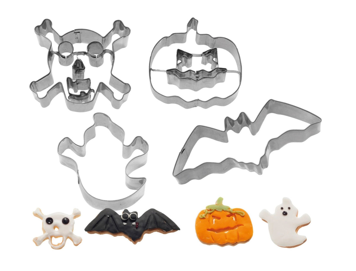 4-tlg. Set Ausstechform Halloween in Silber präsentiert im Onlineshop von KAQTU Design AG. Ausstecher ist von Westmark