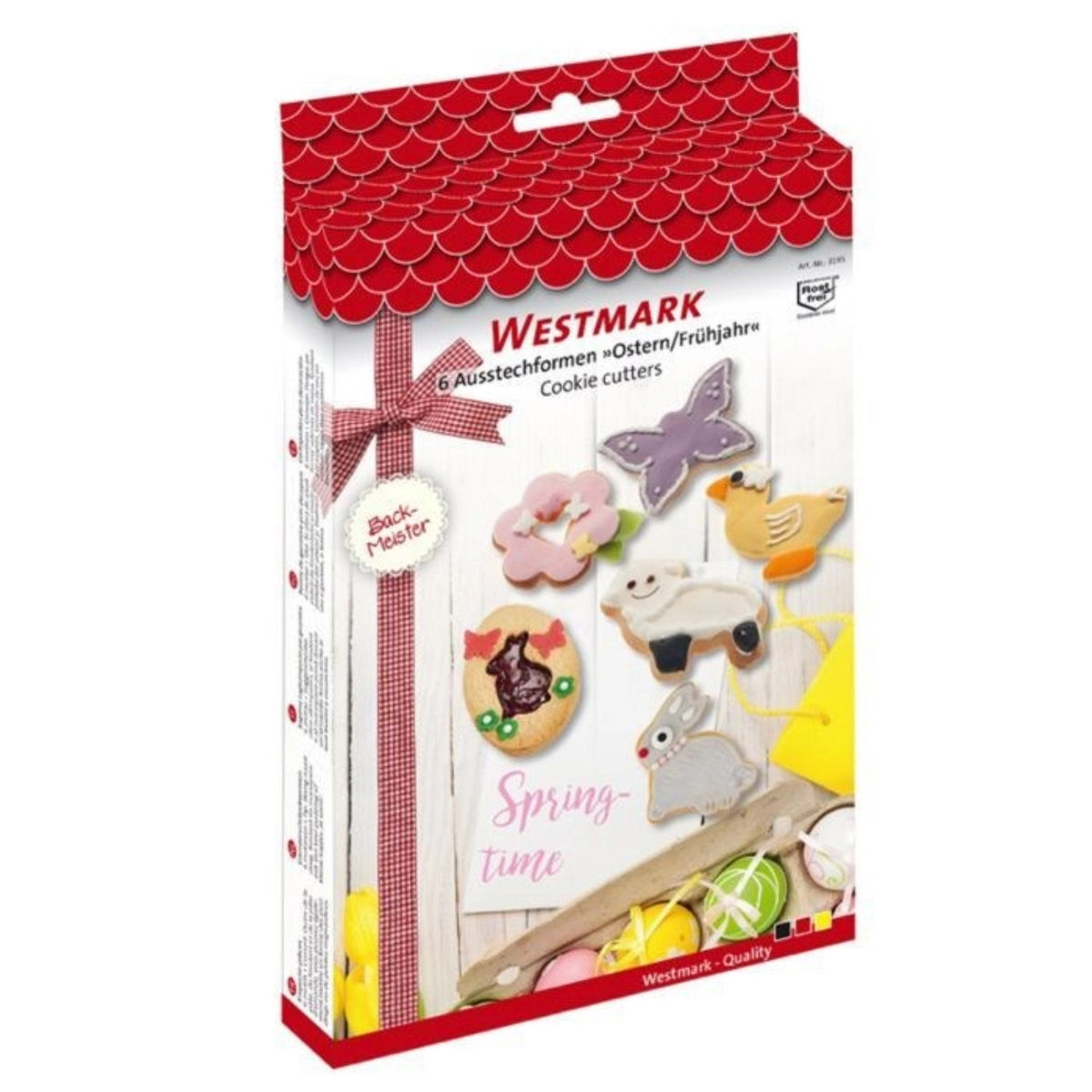 6-tlg. Set Ausstechform Ostern, Frühjahr in Silber präsentiert im Onlineshop von KAQTU Design AG. Ausstecher ist von Westmark