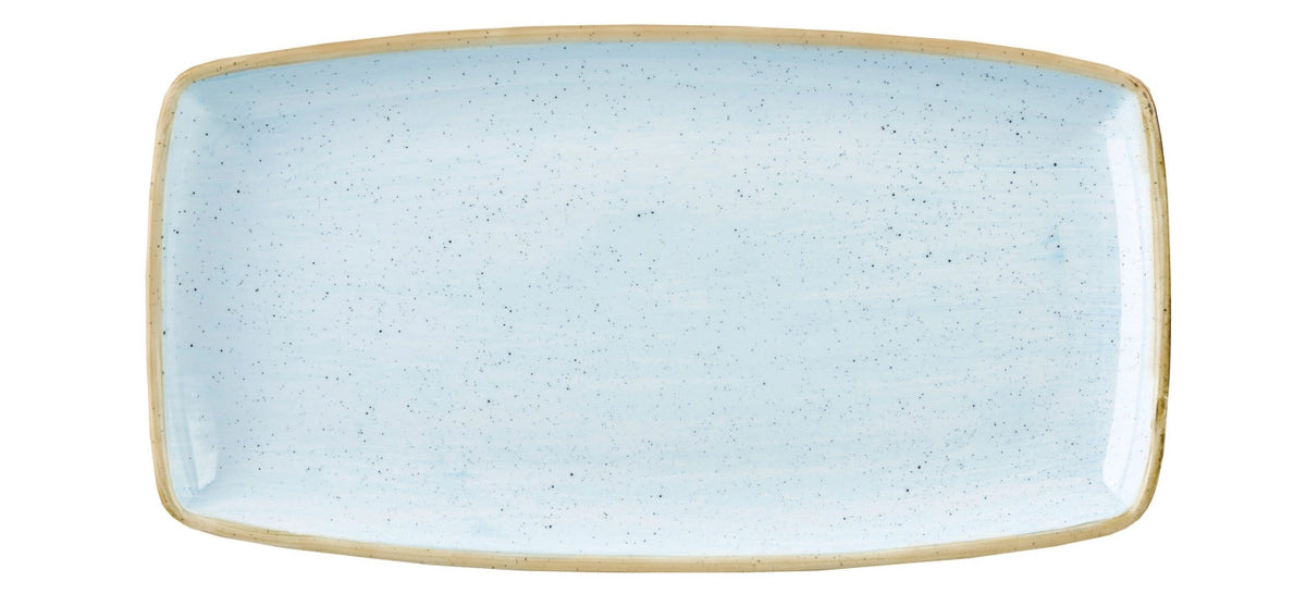 Stonecast Duck Egg Blue Platte rechteckig 29.5x15cm in Blau präsentiert im Onlineshop von KAQTU Design AG. Platte ist von Churchill