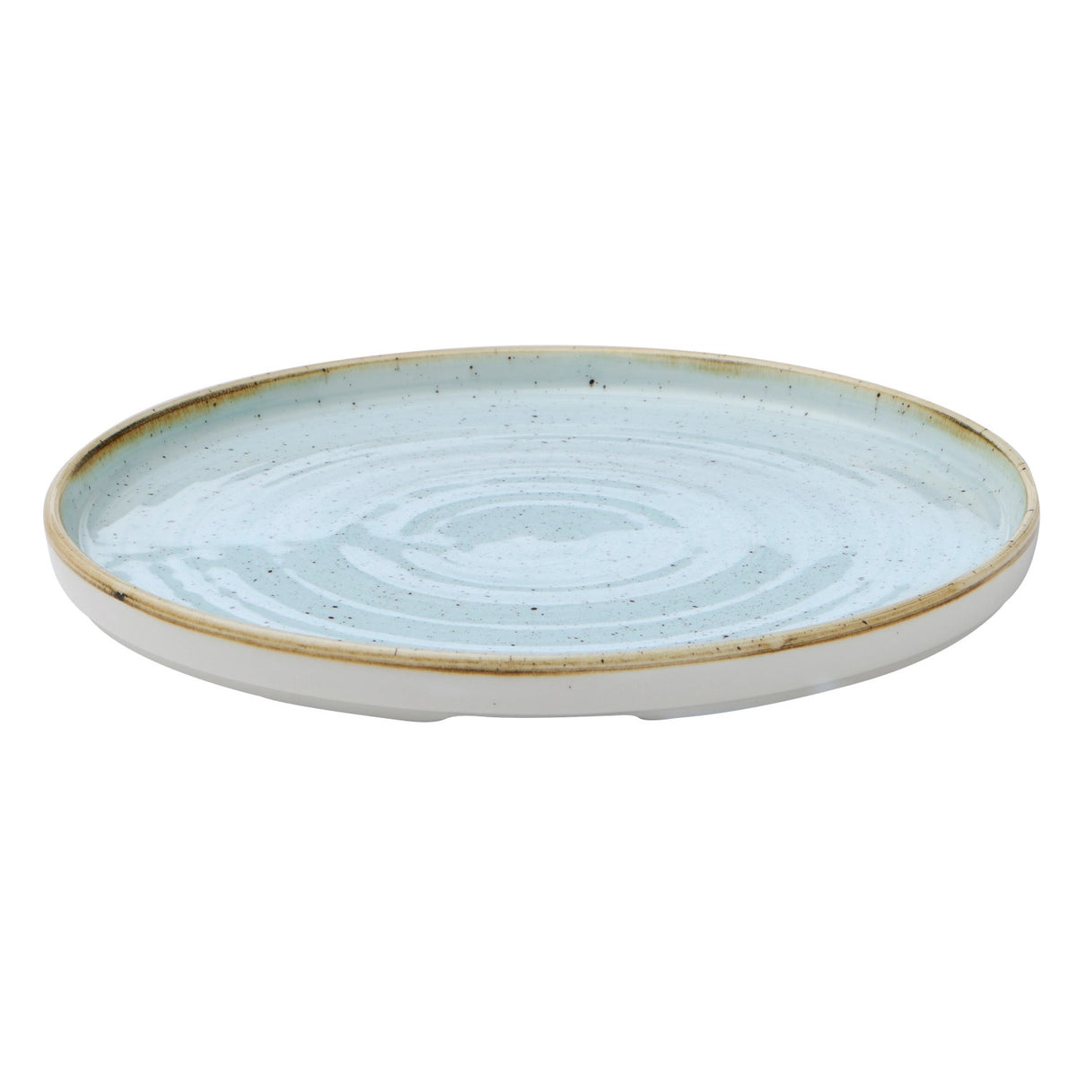 Stonecast Duck Egg Blue Walled Teller 26cm, H2cm in Blau präsentiert im Onlineshop von KAQTU Design AG. Teller ist von Churchill