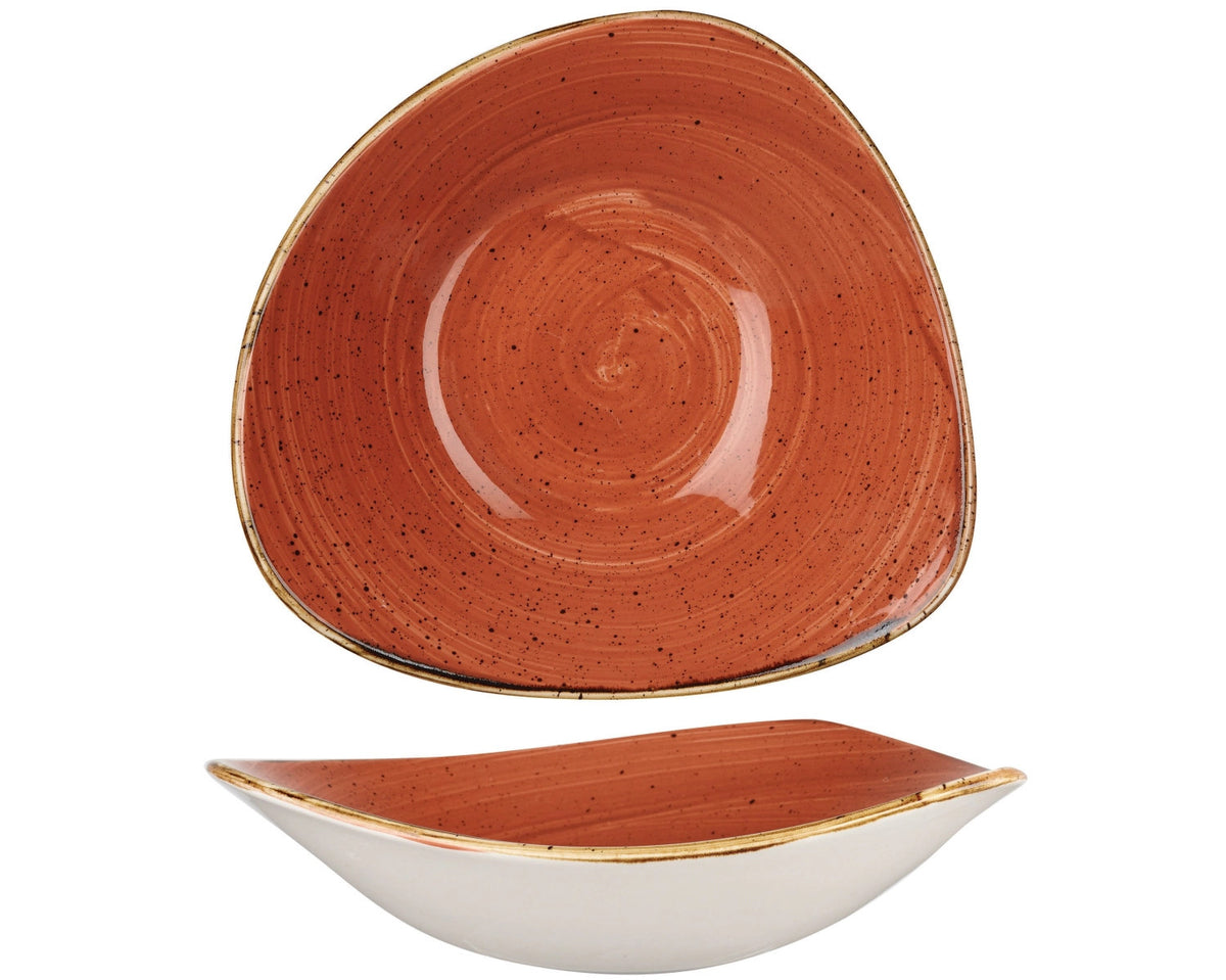 Stonecast Spiced Orange Triangel Teller tief 18.5cm in Orange präsentiert im Onlineshop von KAQTU Design AG. Teller ist von Churchill