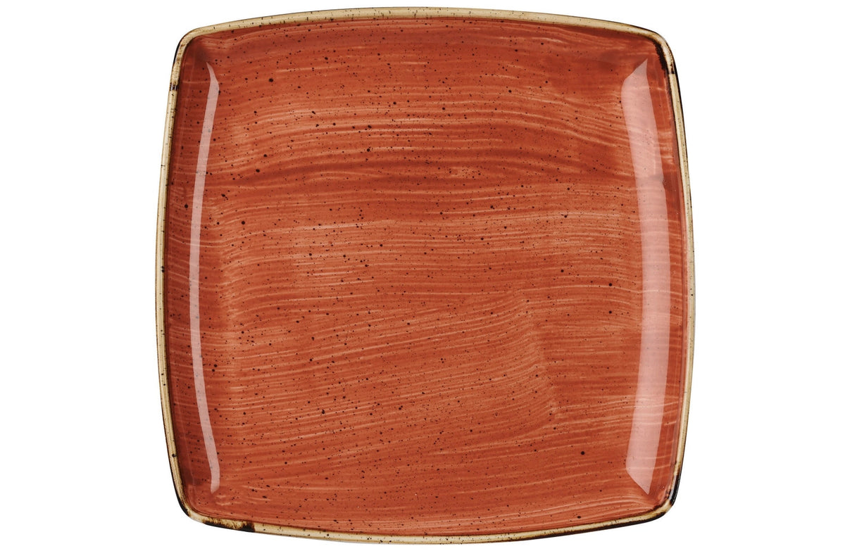 Stonecast Spiced Orange Platte quadratisch 26.8x26.8cm in Orange präsentiert im Onlineshop von KAQTU Design AG. Platte ist von Churchill
