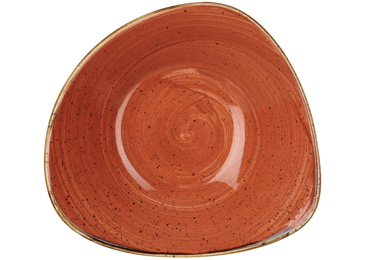 Stonecast Spiced Orange Triangel Teller tief 23.5cm in Orange präsentiert im Onlineshop von KAQTU Design AG. Teller ist von Churchill