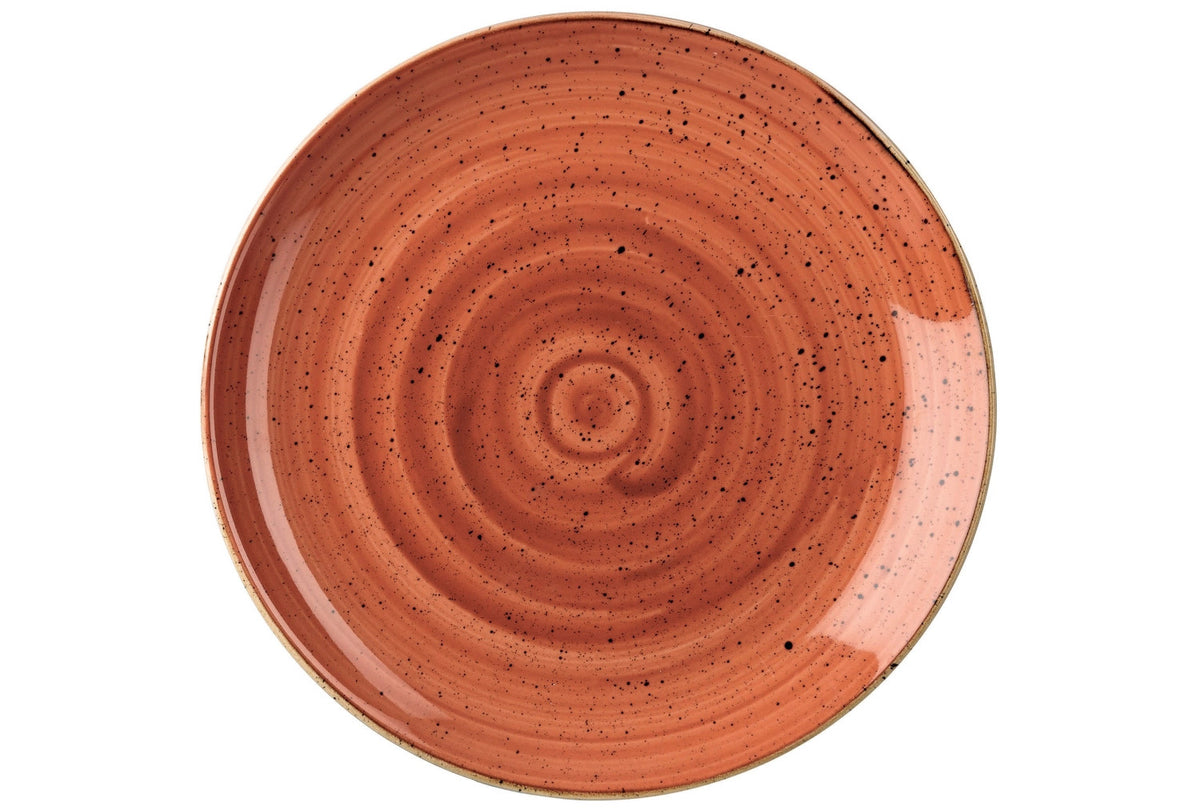 Stonecast Spiced Orange Coupe Teller flach 26cm in Orange präsentiert im Onlineshop von KAQTU Design AG. Teller ist von Churchill