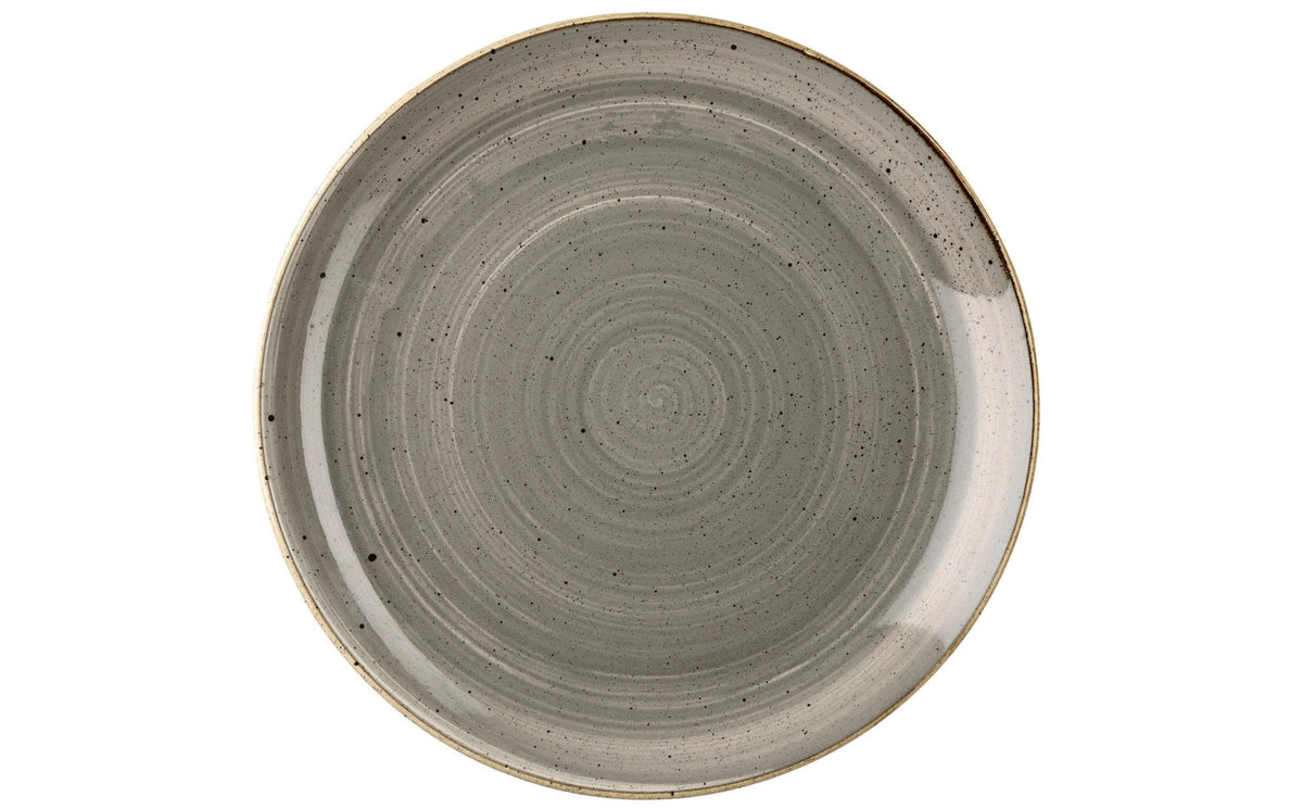 Stonecast Peppercorn Grey Coupe Teller flach 16.5cm in Silber präsentiert im Onlineshop von KAQTU Design AG. Teller ist von Churchill