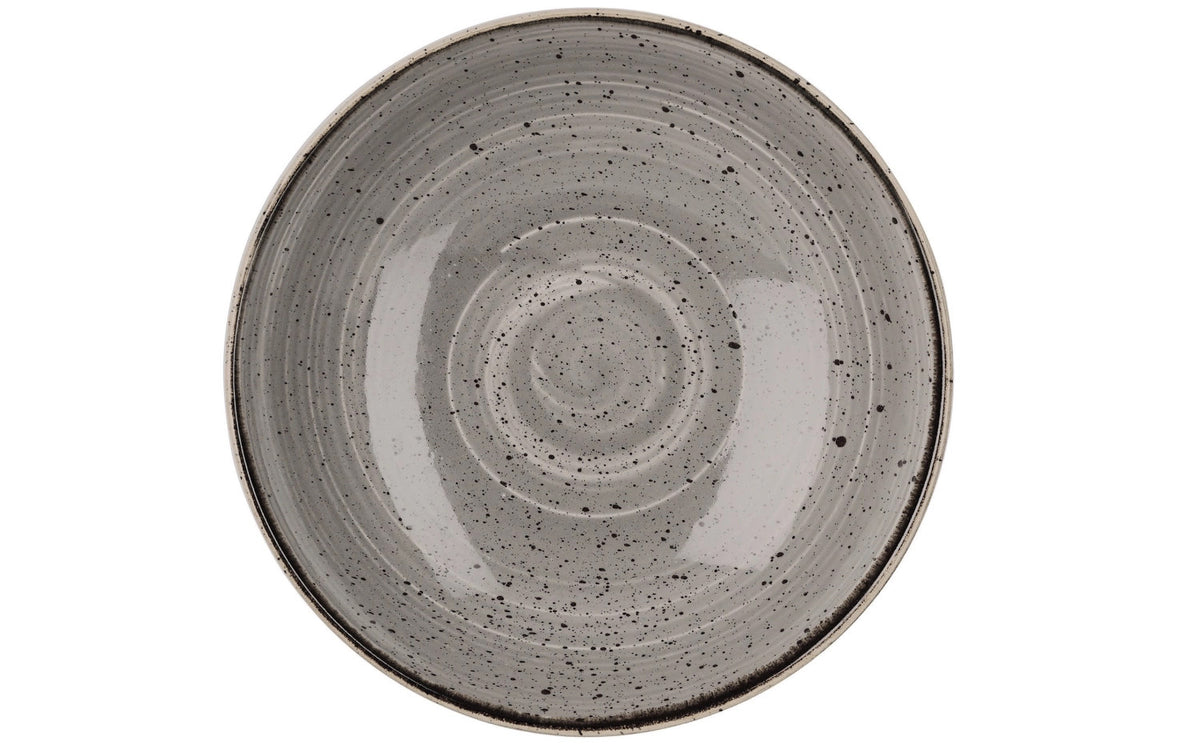 Stonecast Peppercorn Grey Coupe Teller tief 24.8cm in Silber präsentiert im Onlineshop von KAQTU Design AG. Teller ist von Churchill