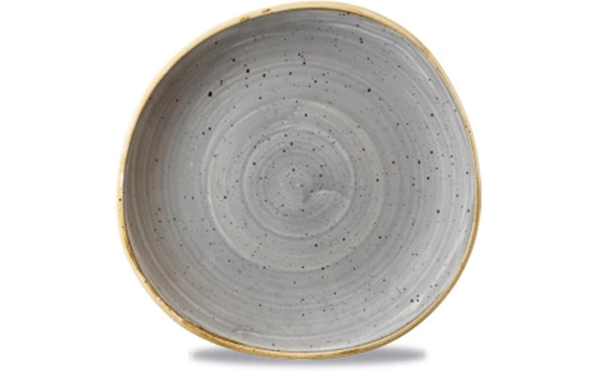 Stonecast Peppercorn Grey Organic Teller flach 21cm in Silber präsentiert im Onlineshop von KAQTU Design AG. Teller ist von Churchill