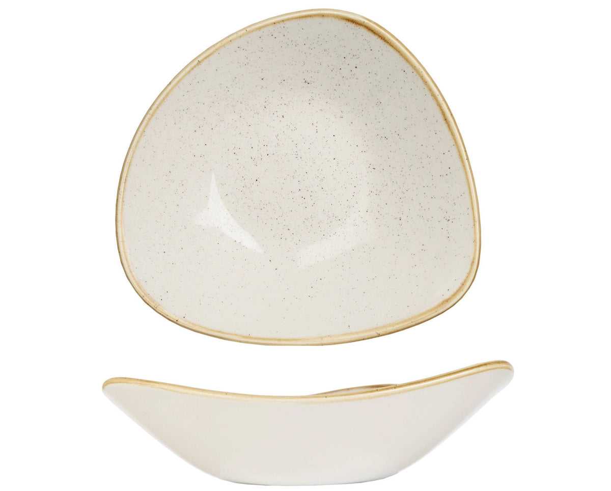 Stonecast Barley White Triangel Teller tief 18.5cm in Weiss präsentiert im Onlineshop von KAQTU Design AG. Teller ist von Churchill