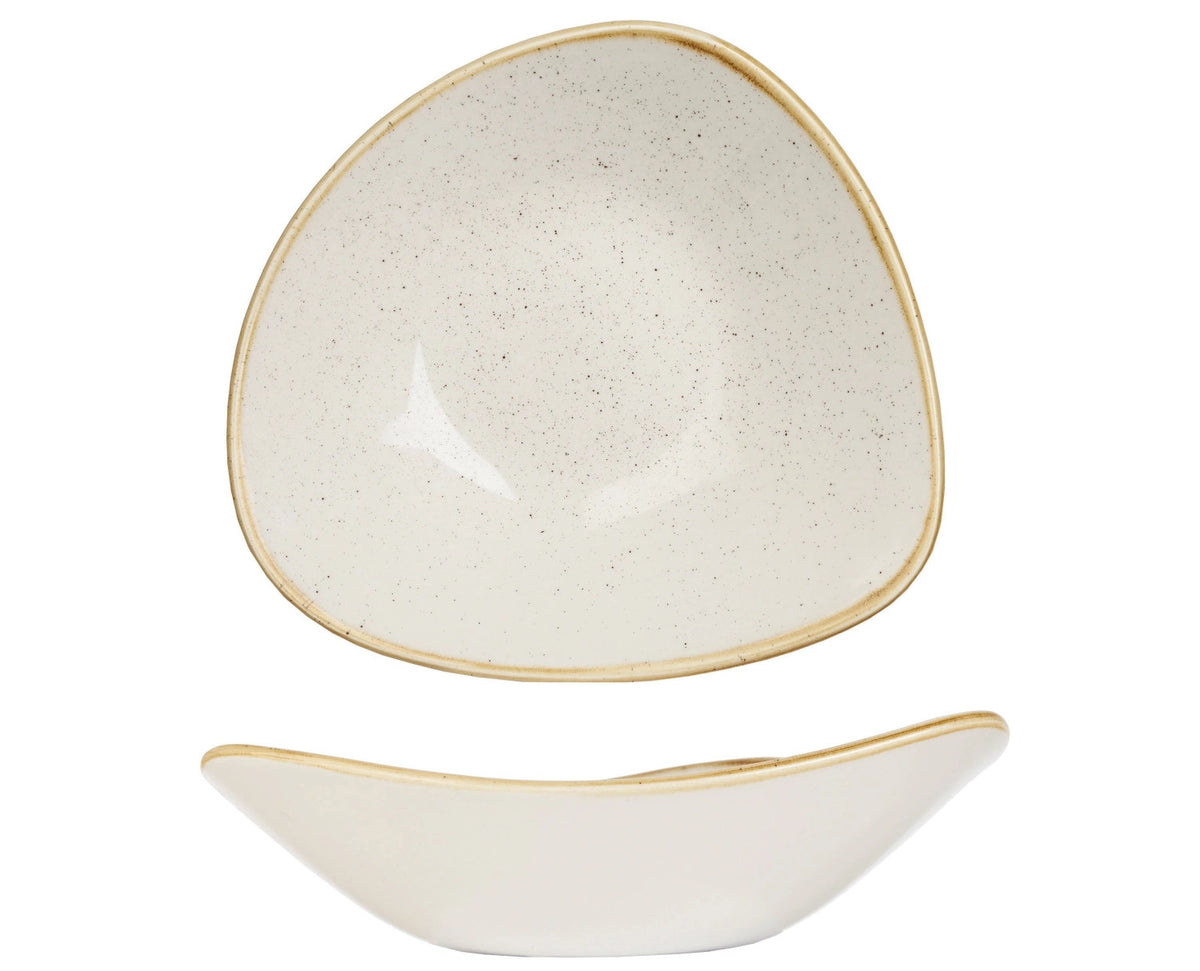 Stonecast Barley White Triangel Teller tief 23.5cm in Weiss präsentiert im Onlineshop von KAQTU Design AG. Teller ist von Churchill