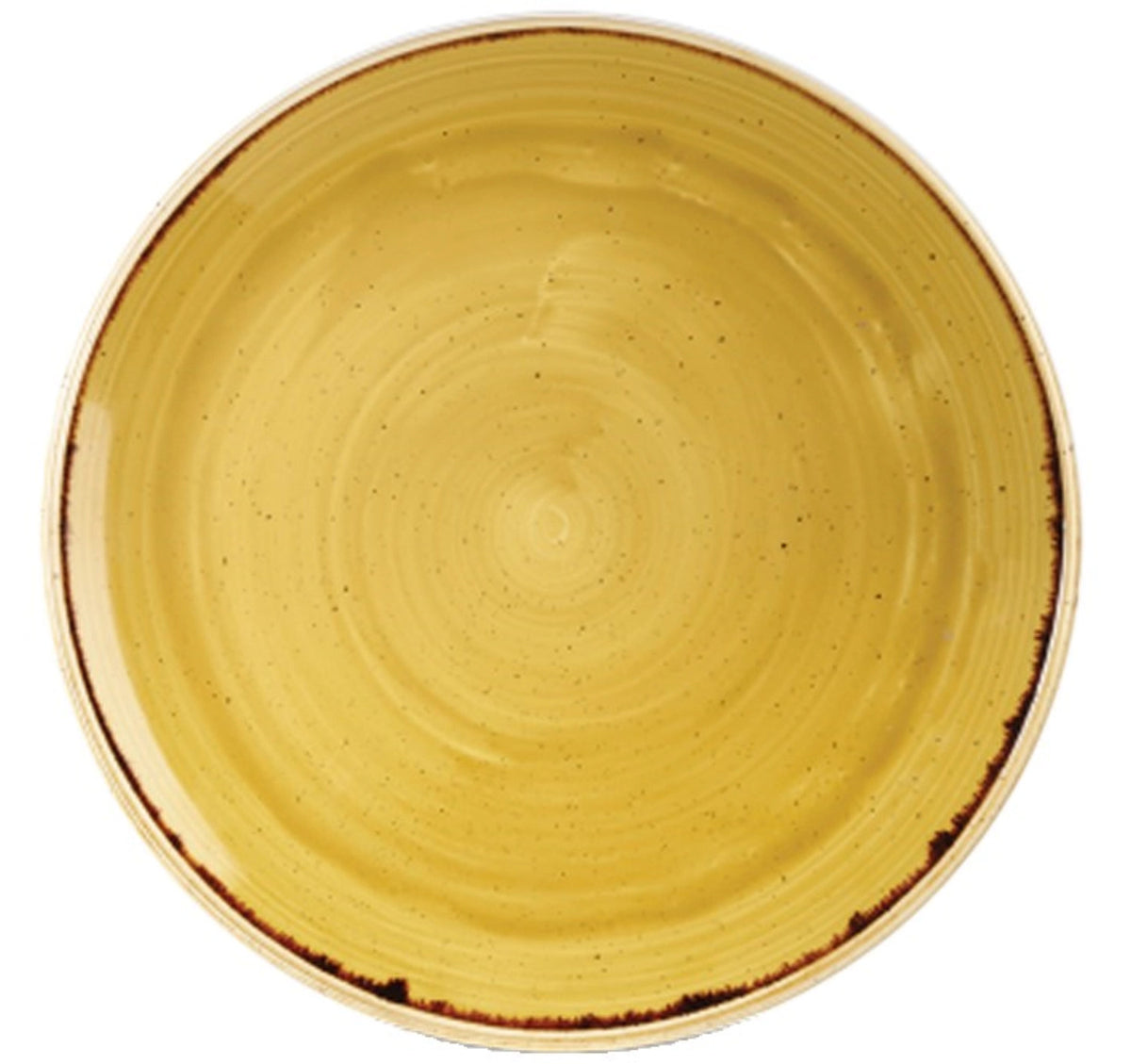 Stonecast Mustard Yellow Coupe Teller flach 32.4cm in Gelb präsentiert im Onlineshop von KAQTU Design AG. Teller ist von Churchill