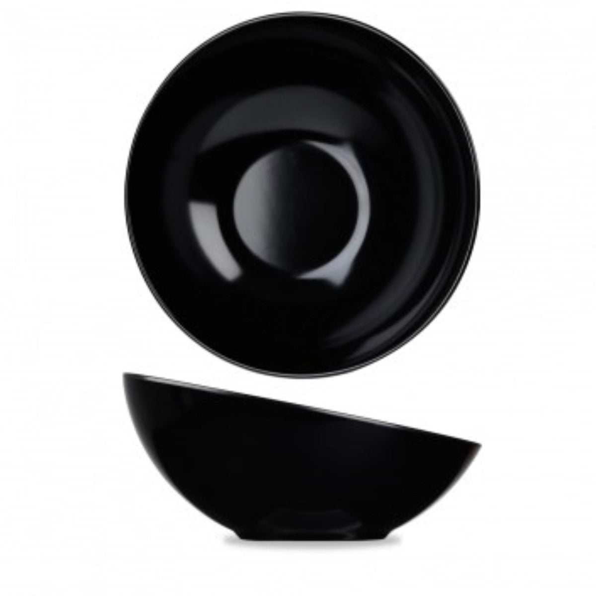 Alchmey Melamine Black Moonstone Buffet Schüssel 35.5x25x18c in Schwarz präsentiert im Onlineshop von KAQTU Design AG. Schüssel ist von Churchill