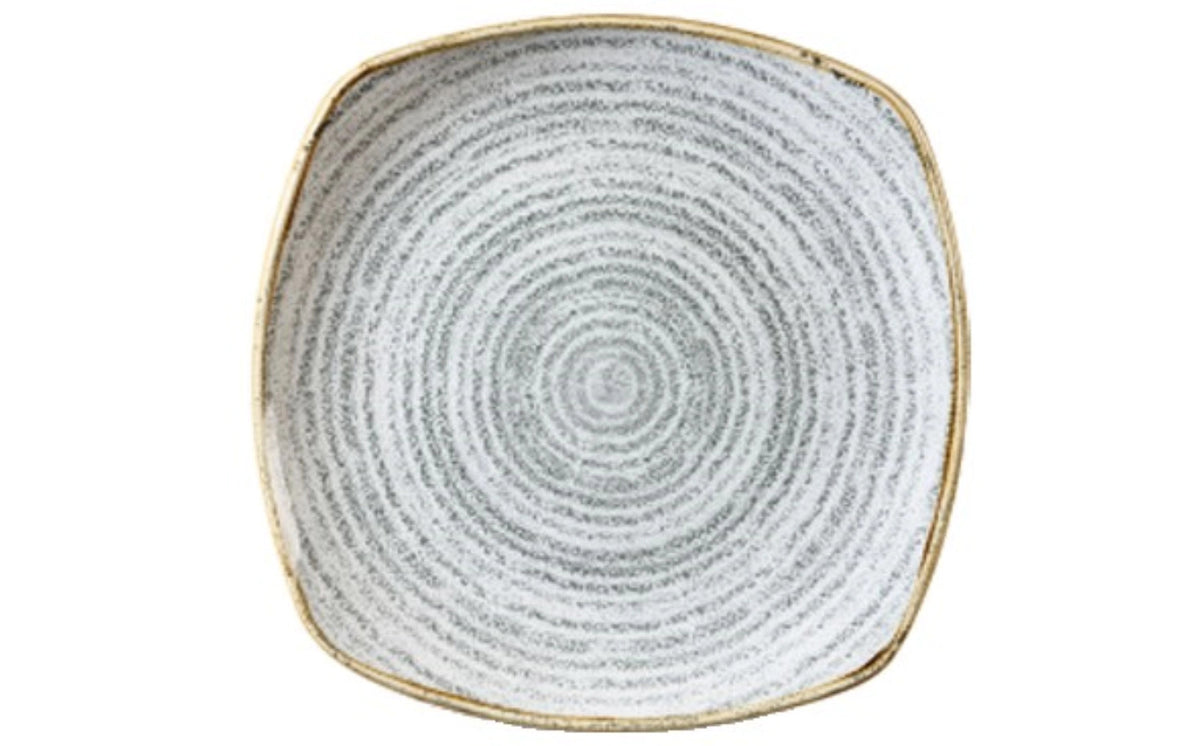 S.P. Homespun Stone Grey Teller flach quadratisch 21.5cm in Silber präsentiert im Onlineshop von KAQTU Design AG. Teller ist von Churchill